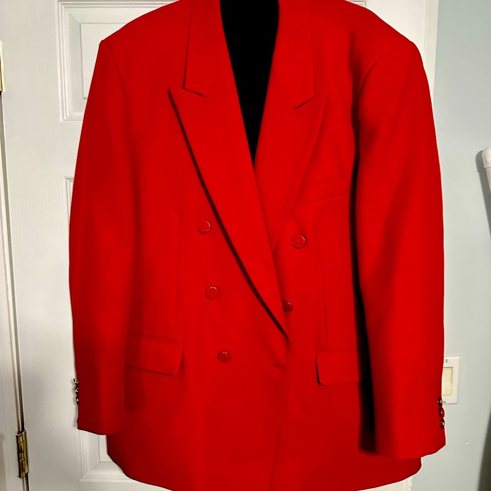 Red Men’s Suit Jacket (Size 48R)
